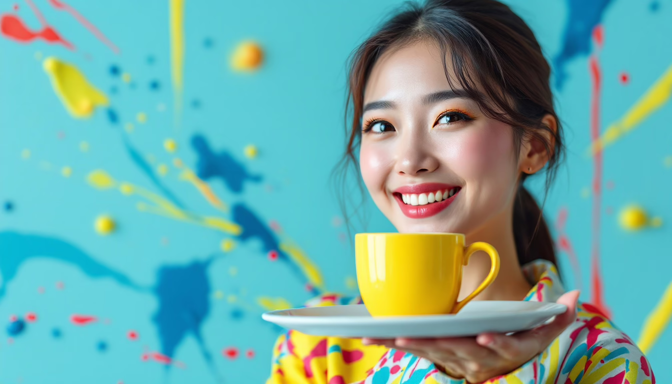 Lumina Liu with British tea