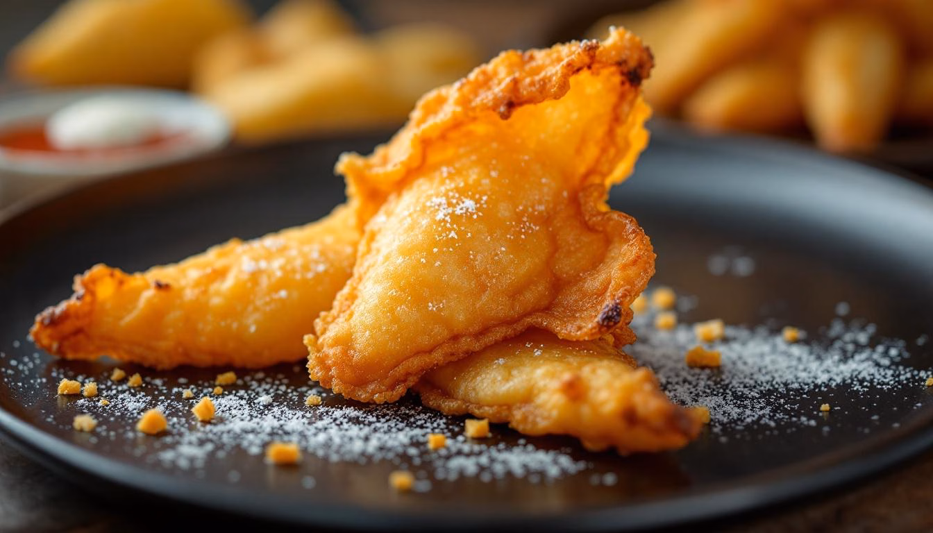 Delicious seasoned sweet potato slices garnished with fresh cilantro and a sprinkle of salt on a wooden plate.