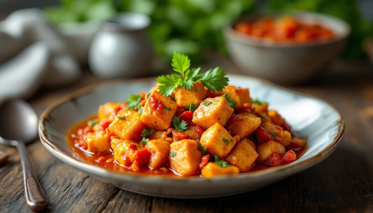 Indonesian Sambal goreng tempeh