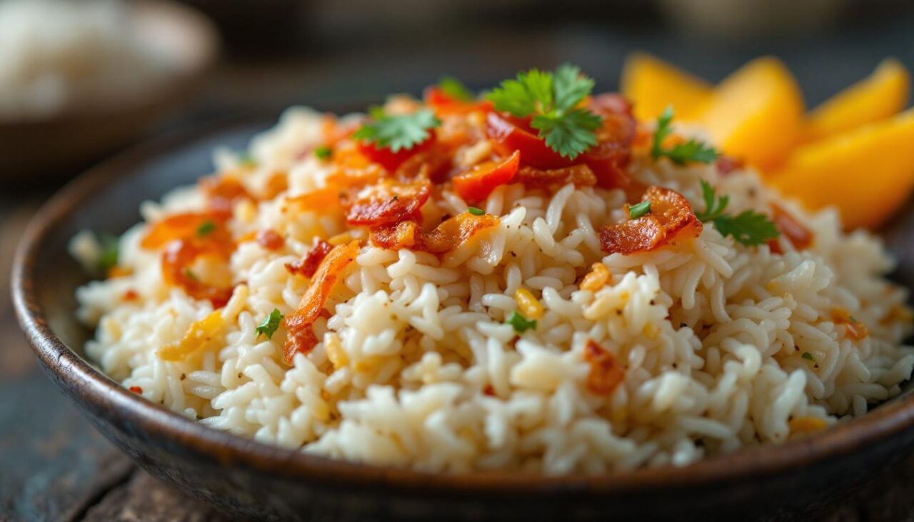 Nasi Uduk Betawi (Indonesian coconut rice)